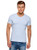 oodji Ultra Men's Basic V-Neck T-Shirt  Blue  US 46   EU 56   XL