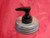 1  Lined Regular Standard Size Galvanized Lid with Black Pump  Single Pack  - Mason Jar Lotion Soap dispenser Converter - Lid  and  Pump