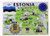 Estonia EU Series Souvenir Fridge Magnet 2.5" X 3.5"