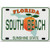 World By Shotglass South Beach Florida License Plate Fridge Collector's Souvenir Magnet 2.5" X 3.5"