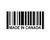 Made in Canada Barcode Decal Vinyl StickerCars Trucks Vans Walls Laptop Black5.5 x 2.6 inDUC1281