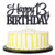 PALASASA Black Glitter Happy 13th Birthday cake topper - 13 Anniversary Party Decoration  13th