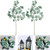 2 Pcs Faux Eucalyptus Leaf Sprays Artificial Greenery Stems Silver Dollar Eucalyptus Branches 94 Leaves Grey Green 36" Tall for Wedding Holiday Shower Vase Bouquet Wreath Garland Floral Arrangement
