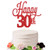 Eiveny Glittering Red Happy 30th Birthday Cake Topper - Cheers to 30 Years Old  30 Years Old Party Supplies Decoration  30th