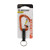 Nite Ize SlideLock Key Ring  Locking Carabiner Key Chain with Webbing  Orange