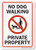 SmartSign S2-0417-PL-10 "No Dog Walking - Private Property" Sign  7" x 10" Plastic