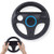 Mario Kart Wii Steering Wheels, TechKen Mario Kart Racing Wheel for Nintendo Wii, Mario Kart, Tank, More Wii or Wii U Racing Games (Black)