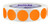 ChromaLabel 1 Inch Round Permanent Color-Code Dot Stickers  1000 per Roll  Orange