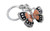 Baron-Jewelry Beautifully Detailed 3D Butterfly Key Chain Surrounded by Clear Crystals. Chrome Coated Metal for a Long Lasting Shine with Bright Color Glossy Enamel.  Orange