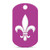 fagraphix Fleur De Lis Keychain GI Dog Tag Engraved Purple