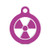 fagraphix Radioactive Symbol Round Keychain with Tab Engraved Radiation Purple