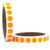 1 2" Neon Orange Round Color Coding Circle Dot Labels on a Roll  Semi-Gloss  2000 Stickers  1000 Stickers per Roll.5 inch Diameter.