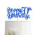 Blue Happy 50th Birthday Cake Topper  Royal Blue Glitter Cheers To 50 Years Party Cake Decorations  Supply