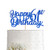 Blue Happy 61st Birthday Cake Topper  Royal Blue Glitter Cheers To 61 Years Party Cake Decorations  Supply