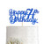 Blue Happy 74th Birthday Cake Topper  Royal Blue Glitter Cheers To 74 Years Party Cake Decorations  Supply