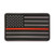 MORTHOME US Flag PVC Hook and Loop Rubber Patch  Regular Thin Red Line