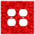 Moonlight Printing Red Tones Rectangle Polygon 2 Duplex Electrical Outlet Wall Plate  4.56 x 4.5in