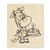 STAMPENDOUS Wood Handle Rubber Stamp, Cowlik Cake Image