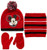 Disney Boys' Mickey Mouse Winter Hat  Mittens or Gloves  and Gaiter Scarf 3 Piece Set  Toddler Little Boys  Red Black White Mickey Mittens  Age-2T-4T