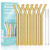 Reusable Bent Glass Drinking Straws Set of 12 Bent Straws With 2 Cleaning Brushes Shatter Resistant Non-Toxic Eco Friendly Reusable Straws  Orange 12 Pack