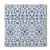 CounterArt Single Absorbent Stone Tumbled Tile Coaster  Blue And White Style Six