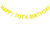 Brcohco Happy 70TH Birthday Banner Sparkly Gold Glitter Letters Hang Bunting Birthday Party Decorations Supplies