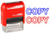 Copy - ExcelMark Self-Inking Two-Color Rubber Office Stamp - Red and Blue Ink