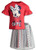 Disney Minnie Mouse Baby Girls' Fashion T-Shirt  and  Tulle Skirt Set  Red White Blue  12M