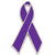 PinMart's Purple Awareness Ribbon Magnetic Enamel Lapel Pin Jewelry