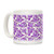 LookHUMAN Floral Penis Purple White 11 Ounce Ceramic Coffee Mug