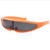 Neon Futuristic Narrow Sunglasses  Cyclops Costume Glasses Black Lens - Adult  Neon Orange