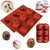 2PCS 6 Holes Silicone Mold For Chocolate Bombs  Baking Mold For Cake  Jelly  Pudding  Dome Mousse