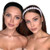 WildWave 2Pcs Padded Headbands Fashion Women Thick Velvet 90s Vintage Pearl Hair Accessories Head Hoop Band Headwear Wide Plastic Hairbands for Women