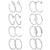 Senxido 16Pcs 20G 316L Stainless Steel Nose Rings Hoop Tragus Cartilage Helix Ring Lip Septum Piercing 8MM