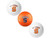 Team Golf NCAA Syracuse Orange Regulation Size Golf Balls  3 Pack  Full Color Durable Team Imprint