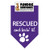 Rescued and Lovin' it Dog Bandana  One Size Fits Most for Medium to Large Dogs  Purple