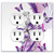WIRESTER Double Duplex Outlet Cover Wall Plate Switch Plate - 2 Tone Purple Butterfly