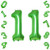 Green Number 11 Balloons 40 Inch Birthday Number Balloon Party Decorations Supplies Helium Foil Mylar Digital Balloons  Green Number 11