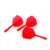 CUESOUL ROST Integrated Dart Shaft and Flights S Size with 2BA Screw Red Big Wing Shape Set of 3