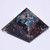 Orgone Pyramid Tourmaline  and  Aquamarine with Orgone Healing Crystal Orgonite Pyramid for Positive Energy EMF Protection