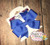 Solid Capri Blue Pinwheel Hair Bow 3" MADE IN USA