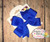 Solid Electric Blue Pinwheel Hair Bow 3" MADE IN USA
