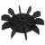 PULLANDSMILES Best Replacement 0.5" Inner Bore 10 Impeller Air Compressor Motor Fan Blade Black