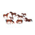 CWBPING 20pcs HO Scale Painted Farm Animals 1 87 Scale Model Horses 10 Different Poses Miniature Model Train Layout Animals