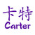 Chinese Name Symbols"Carter" Vinyl Decal Sticker 5" x 3.75" - Purple