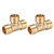 uxcell Brass Tee Pipe Fitting G1 2 Male Thread T Shaped Connector Coupler 2pcs