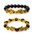 sorakaze 2PCS 12mm Pixiu Buddha Mantra Bracelet Feng Shui Black Obsidian Wealth Bracelet for Men Women
