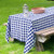 Checkered Tablecloth 60 x 84 inch Wrinkle Resistant Table Cover Blue White Buffalo Plaid Tablecloth for Farmhouse Party Picnic Dinner
