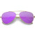 zeroUV - Mirrored Oversized Aviator Sunglasses for Women with Flat Mirror Lens 58mm  Gold Purple Mirror