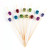 PuTwo Cocktail Picks Handmade Bamboo Toothpicks 100ct 4.7" in Multicolor Skulls